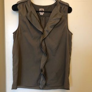 Anne Klein Green Ruffle Tank Top